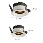 Honeycomb Nest Lens Round White LED Recessed Downlight, 7W/9W - Lamp Outdoor