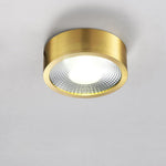 Round LED Copper Modern Ceiling Lights Flush Mount Lighting for Corridors - Lamp Outdoor