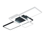 Multi Rectangle Large Flush Mount Ceiling Light with 3 Integrated Tiered Lights - Lamp Outdoor