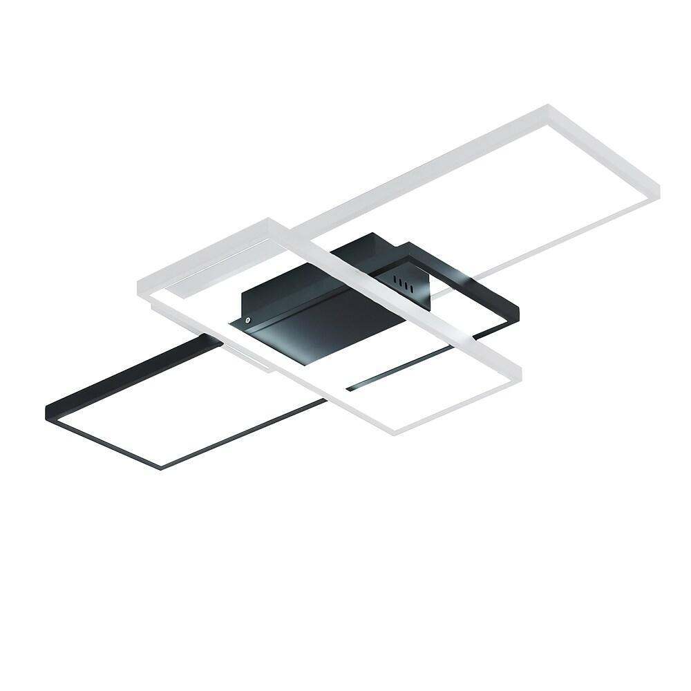 Multi Rectangle Large Flush Mount Ceiling Light with 3 Integrated Tiered Lights - Lamp Outdoor