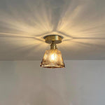 Creative Glass Lantern LED Electroplated Nordic Semi-Flush Mount Ceiling Lighting - Lamp Outdoor