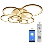 Elegant Semi Flush Mount Ceiling Lights with Unique Overlapping Rings - Lamp Outdoor