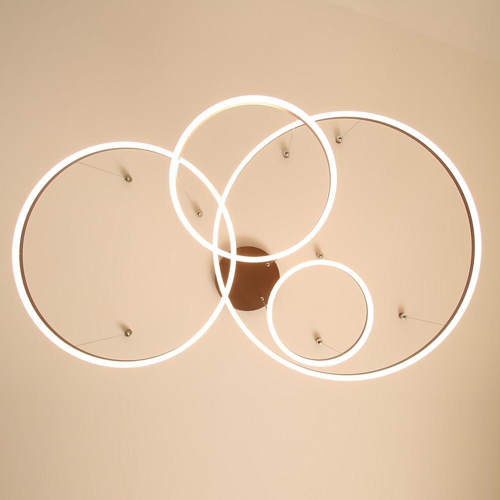 Circle Aluminum Large Chandeliers for High Ceilings Living Room Ceiling Lights - Lamp Outdoor