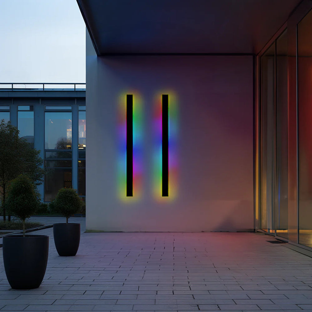 Arisha Ripple Minimalist Linear LED Outdoor Wall Lamp Metal Garden Corridor Balcony - Letslighting