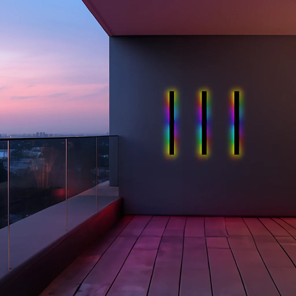 Arisha Ripple Minimalist Linear LED Outdoor Wall Lamp Metal Garden Corridor Balcony - Letslighting