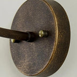 Epoch Rustic Bowl Shaped Metal Wall Lamp, Antique Brass - Lamp Outdoor