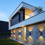 Ray Minimalist Double-headed LED Outdoor Wall Lamp Metal Glass Garden Corridor - Letslighting