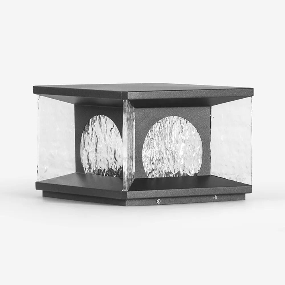 Ray Modern Transparent Rectangular Metal Glass Outdoor Floor Lamp - Letslighting