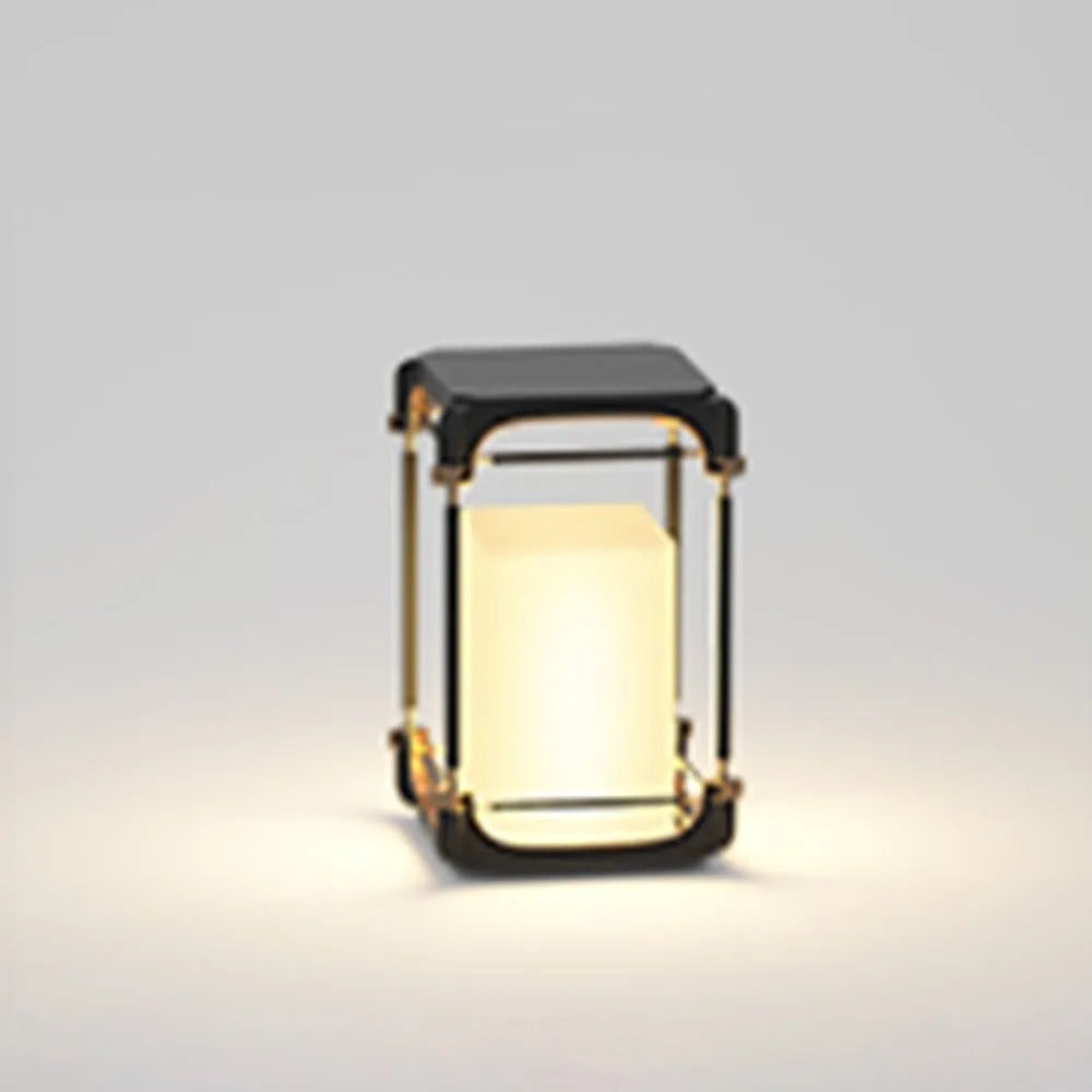Ray Simple Cube Cuboid Outdoor Floor Lamp Hardwired Solar - Lamp Outdoor