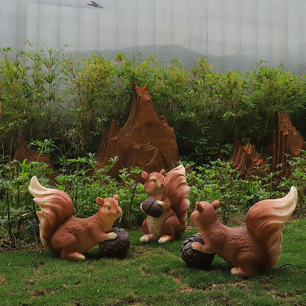 Aria Decorative Squirrel Solar Resin Outdoor Light - Letslighting