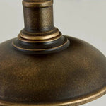 Epoch Rustic Bowl Shaped Metal Wall Lamp, Antique Brass - Lamp Outdoor