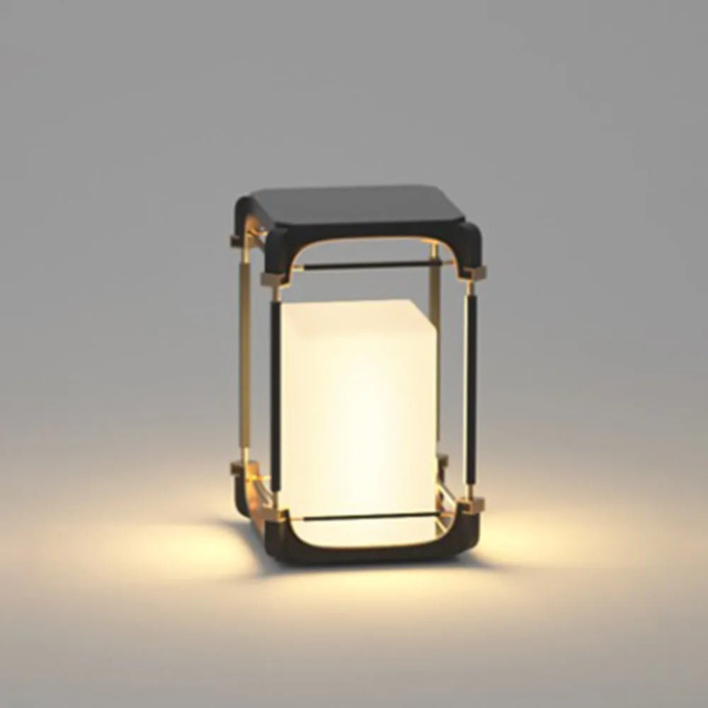Ray Simple Cube Cuboid Outdoor Floor Lamp Hardwired Solar - Lamp Outdoor