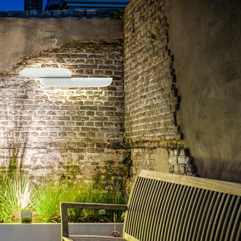 Ray Modern Curved Waterproof LED Outdoor Wall Lamp Metal Garden Corridor - Letslighting