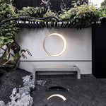 Aria Modern Art Ring LED Outdoor Wall Lamp Metal Garden Corridor Balcony - Letslighting