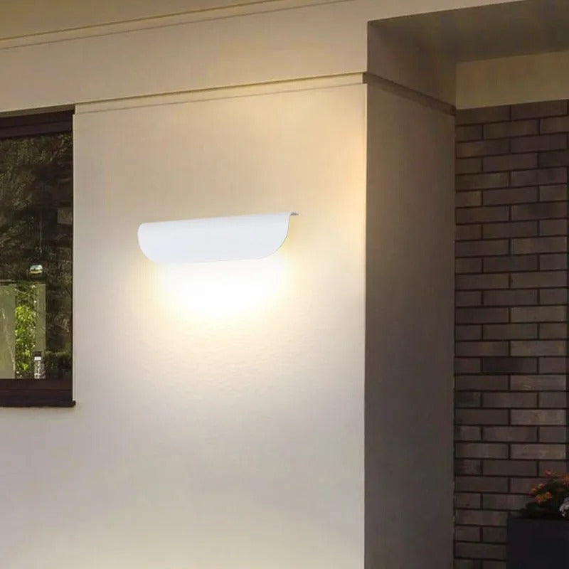 Ray Modern Curved Waterproof LED Outdoor Wall Lamp Metal Garden Corridor - Letslighting
