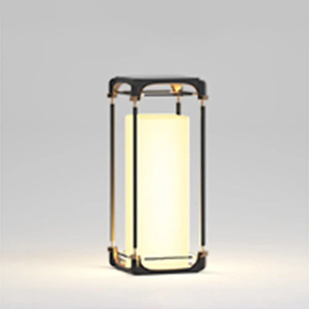 Ray Simple Cube Cuboid Outdoor Floor Lamp Hardwired Solar - Lamp Outdoor