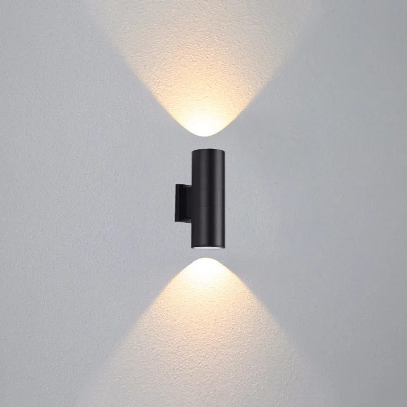 Ray Minimalist Double-headed LED Outdoor Wall Lamp Metal Glass Garden Corridor - Letslighting