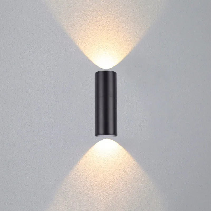 Ray Minimalist Double-headed LED Outdoor Wall Lamp Metal Glass Garden Corridor - Letslighting