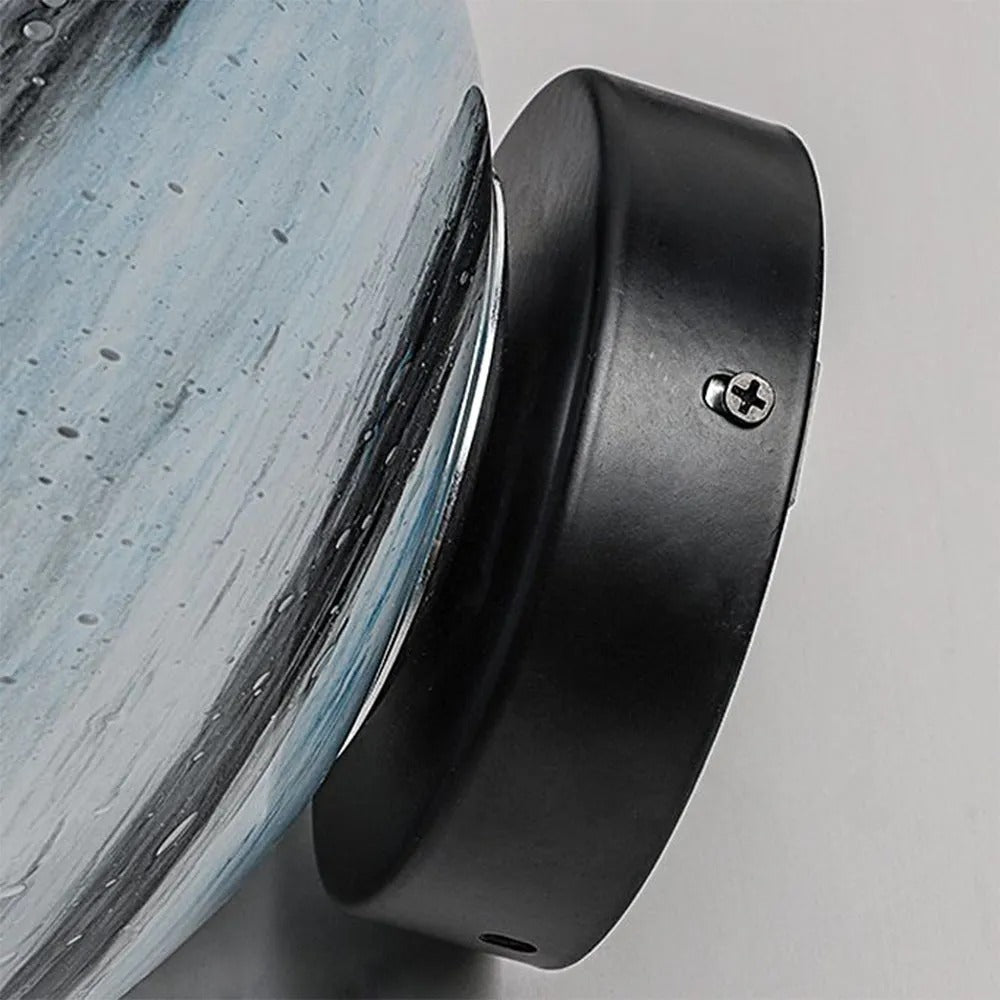 Aria Square Moon Globe Metal Glass Outdoor Light Post - Letslighting