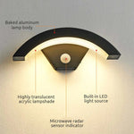 Ray Nordic Arc Metal LED Outdoor Wall Lamp - Letslighting