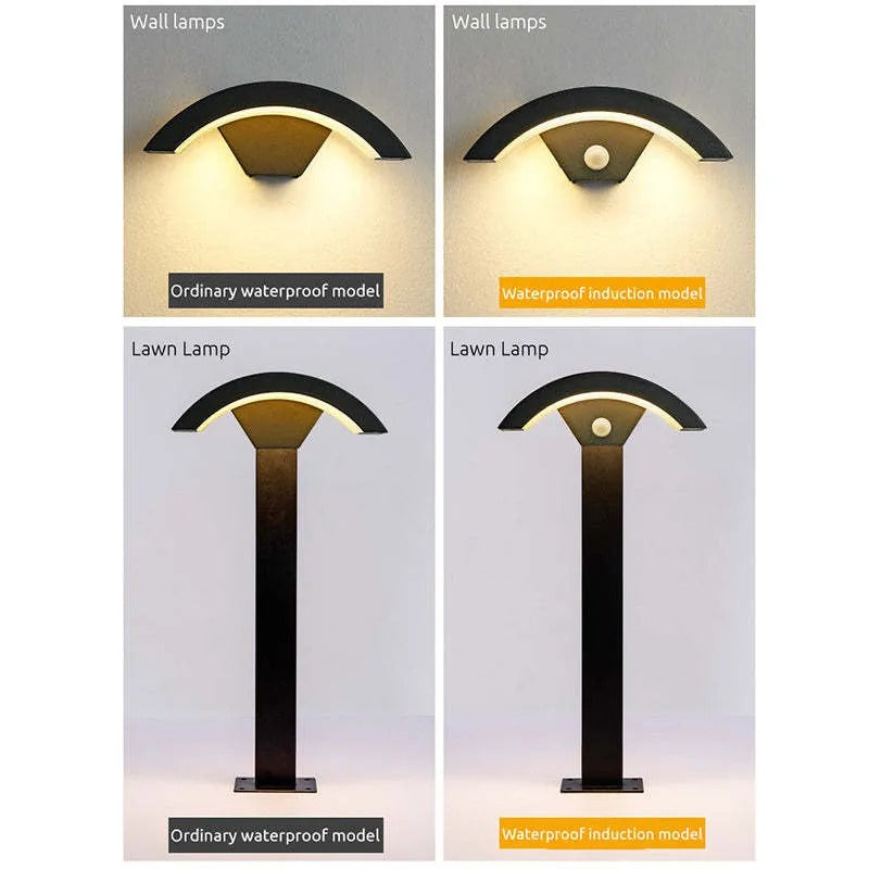 Ray Nordic Arc Metal LED Outdoor Wall Lamp - Letslighting