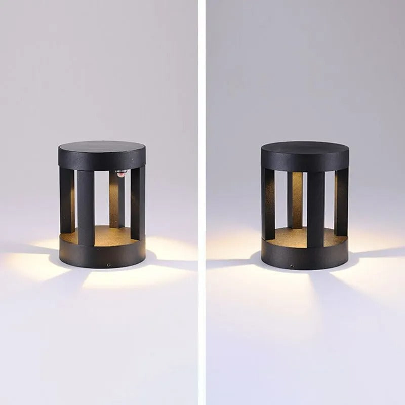 Ray Minimalist Cylindrical Hollow Solar Outdoor Path Light - Lamp Outdoor