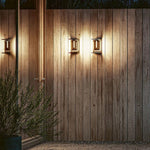 Ray Modern Rectangular Metal Glass Lantern Solar Outdoor Waterproof Wall Lamp - Lamp Outdoor