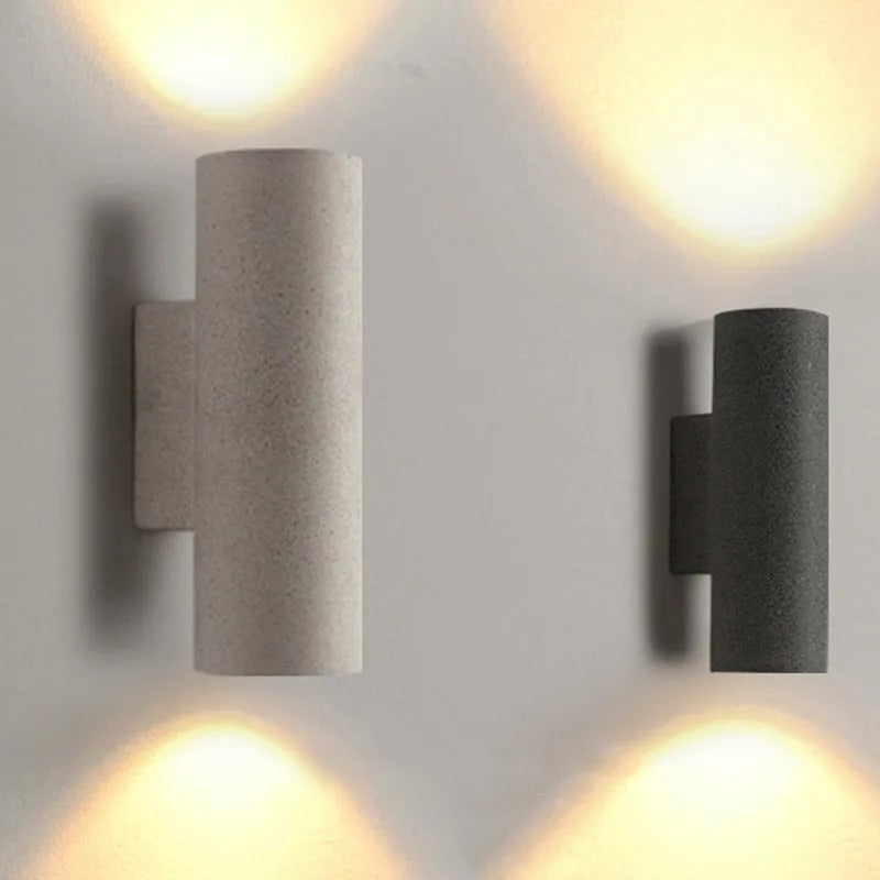 Ray Minimalist Cylindrical LED Outdoor Wall Lamp Cement Garden Corridor - Letslighting