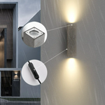 Ray Minimalist Square LED Outdoor Wall Lamp Cement Garden Corridor Balcony - Letslighting