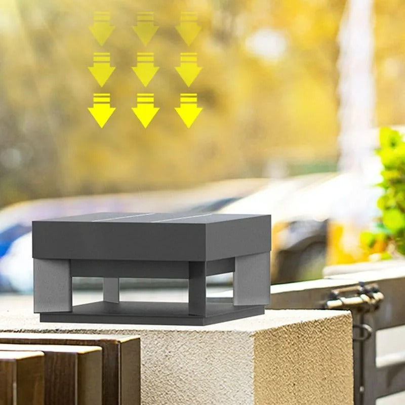 Ray Post Modern Solar Square Metal LED Outdoor Light - Lamp Outdoor