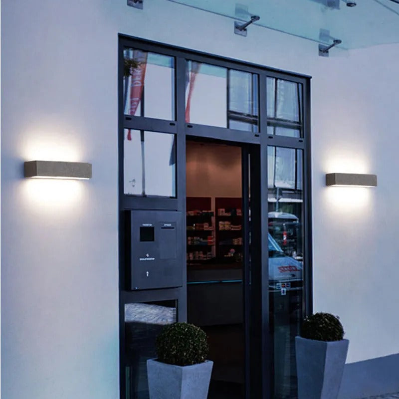 Arisha Modern Design Rectangular LED Outdoor Wall Lamp Garden Courtyard Corridor - Letslighting