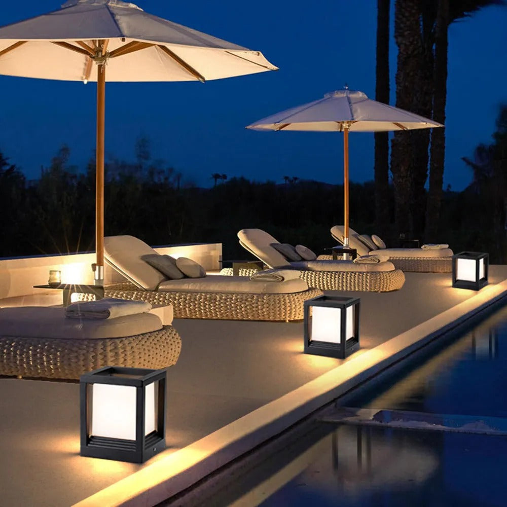 Ray Modern Rectangular Metal Outdoor Lamps - Lamp Outdoor