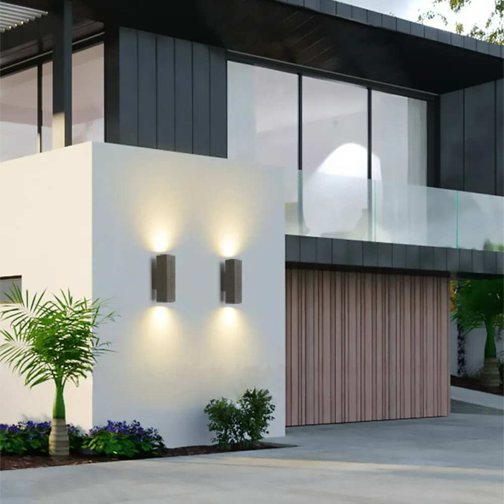 Ray Minimalist Square LED Outdoor Wall Lamp Cement Garden Corridor Balcony - Letslighting
