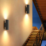 Ray Minimalist Cylindrical LED Outdoor Wall Lamp Cement Garden Corridor - Letslighting