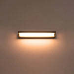 Ray Modern Rectangular Metal Acrylic Outdoor Solar Wall Lamp - Lamp Outdoor