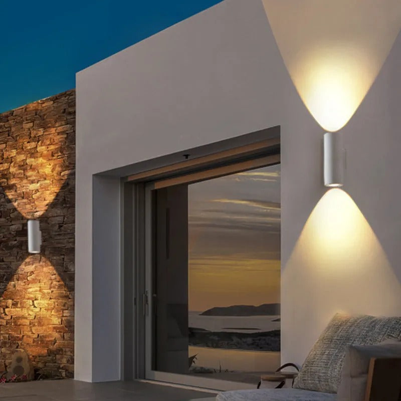 Ray Minimalist Cylindrical LED Outdoor Wall Lamp Cement Garden Corridor - Letslighting