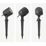 Ray Modern Round Glass/Metal Solar Outdoor Ground Lamp Spotlight - Lamp Outdoor