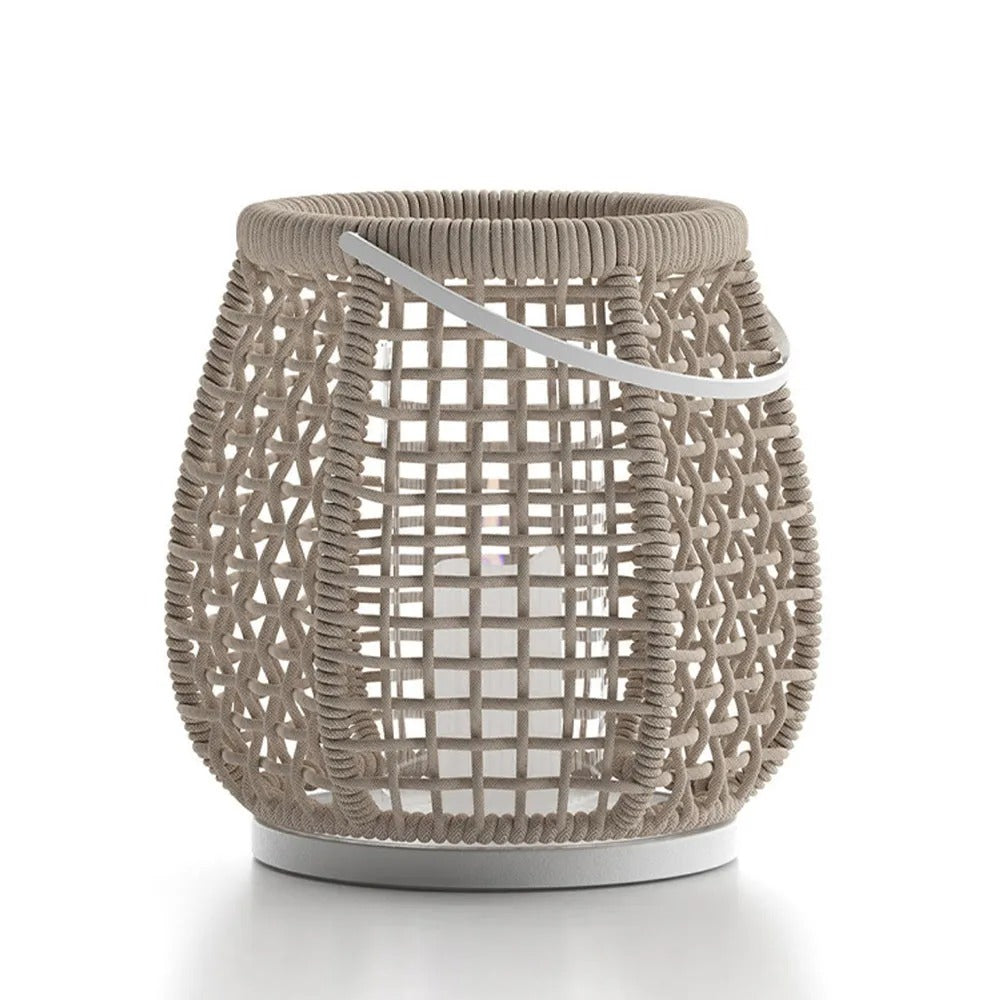 Ritta Vintage Lantern Metal Floor Lamp Metal Rattan - Lamp Outdoor