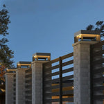 Ray Post Modern Solar Square Metal LED Outdoor Light - Lamp Outdoor