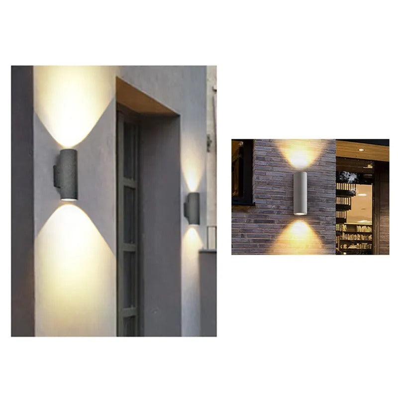 Ray Minimalist Cylindrical LED Outdoor Wall Lamp Cement Garden Corridor - Letslighting