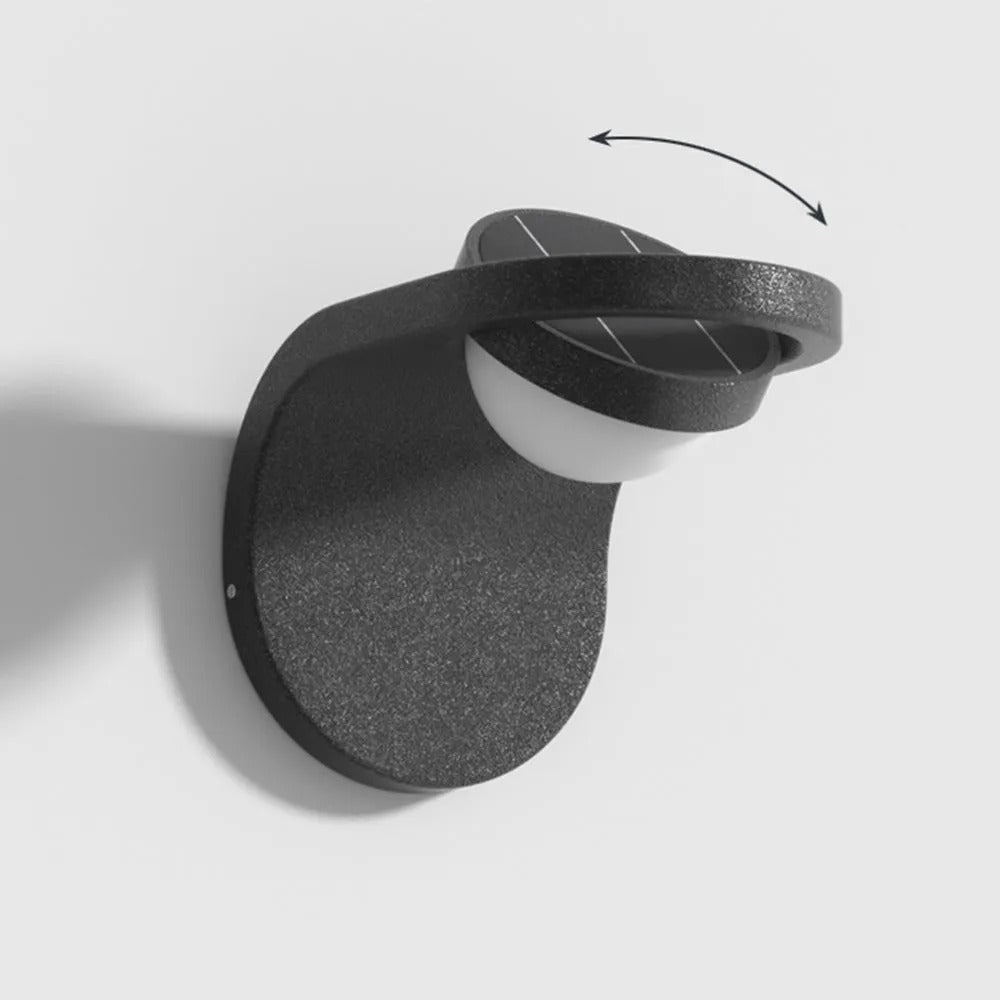 Ray Modern Arc Metal Acrylic Solar Waterproof Adjustable Outdoor Wall Lamp - Lamp Outdoor