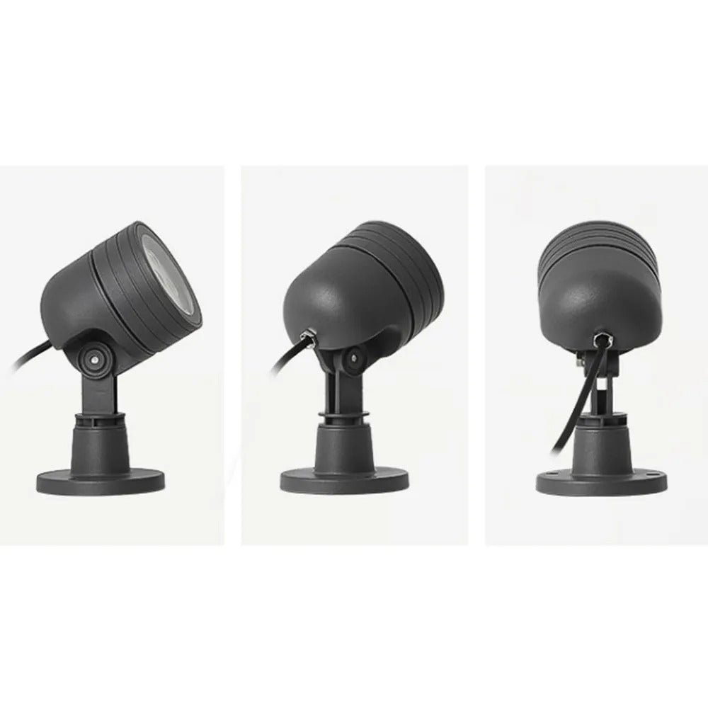 Ray Modern Round Glass/Metal Solar Outdoor Ground Lamp Spotlight - Lamp Outdoor