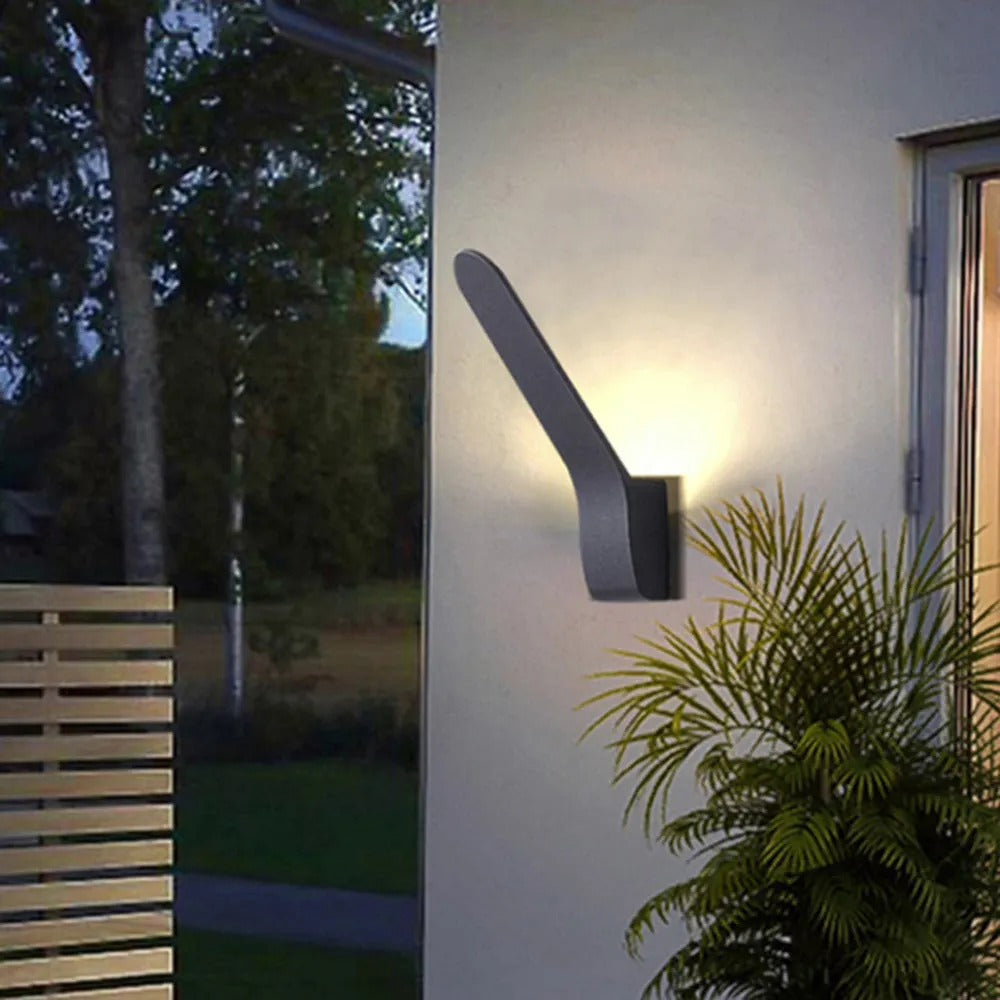 Ray Minimalist Tilt Linear Metal Outdoor Wall Lamp - Lamp Outdoor