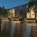 Ray Post Modern Solar Square Metal LED Outdoor Light - Lamp Outdoor