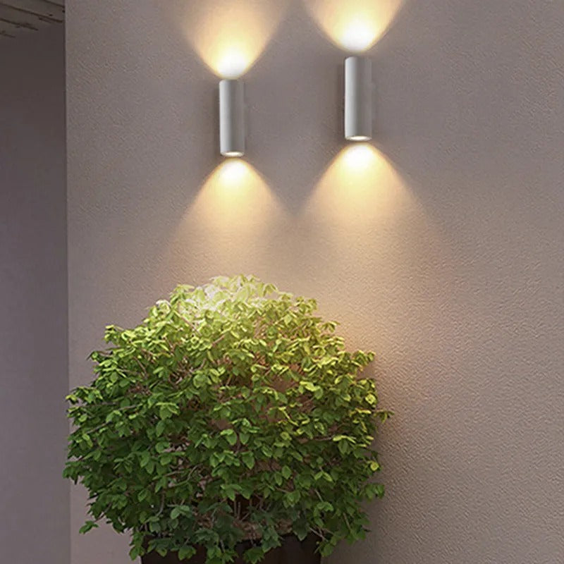 Ray Minimalist Cylindrical LED Outdoor Wall Lamp Cement Garden Corridor - Letslighting
