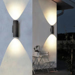 Ray Minimalist Cylindrical LED Outdoor Wall Lamp Cement Garden Corridor - Letslighting
