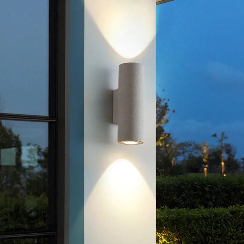Ray Minimalist Cylindrical LED Outdoor Wall Lamp Cement Garden Corridor - Letslighting