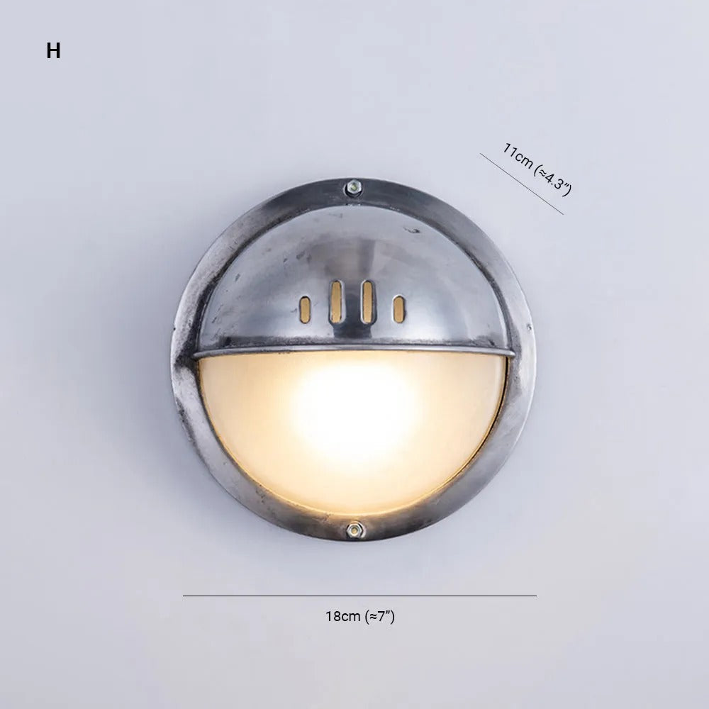 Ray Wall Lamp Geometric Modern Metal Glass Outdoor - Lamp Outdoor