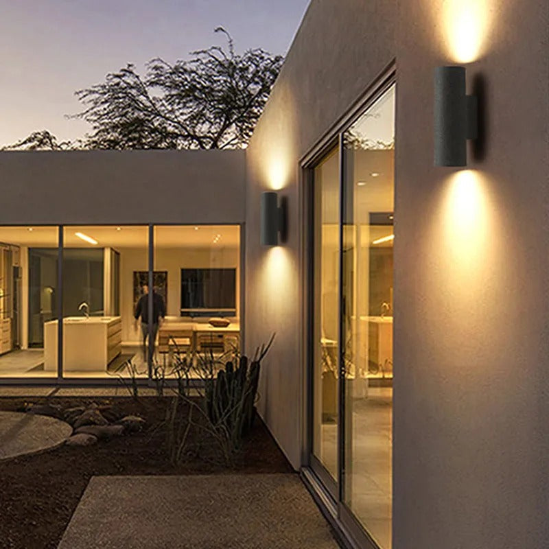 Ray Minimalist Cylindrical LED Outdoor Wall Lamp Cement Garden Corridor - Letslighting