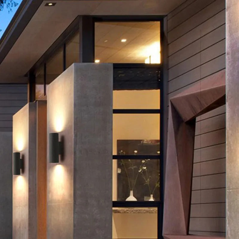 Ray Minimalist Cylindrical LED Outdoor Wall Lamp Cement Garden Corridor - Letslighting